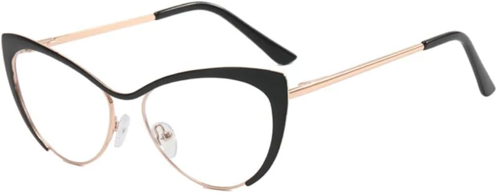 

Женские солнцезащитные очки Shauna с защитой от синего света, оправой «кошачий глаз», пружинным шарниром и металлическим градиентом, защита от УФ-излучения UV400 VVTWSSW, Black Clear