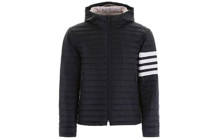 

Утепленная куртка с полосками 4 Bar THOM BROWNE, темно-синий