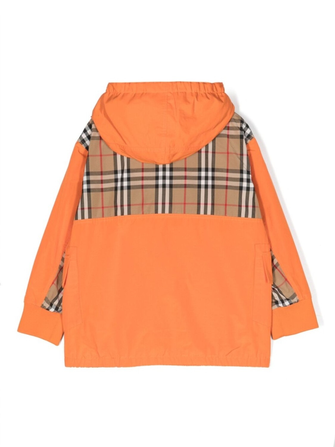 Burberry Kids куртка Wilder в клетку Vintage Check с капюшоном, оранжевый — фото 2