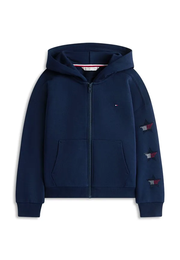 Толстовка на молнии с логотипом в виде звезды, украшенной стразами. Tommy Hilfiger, Dark Night Navy — фото 4