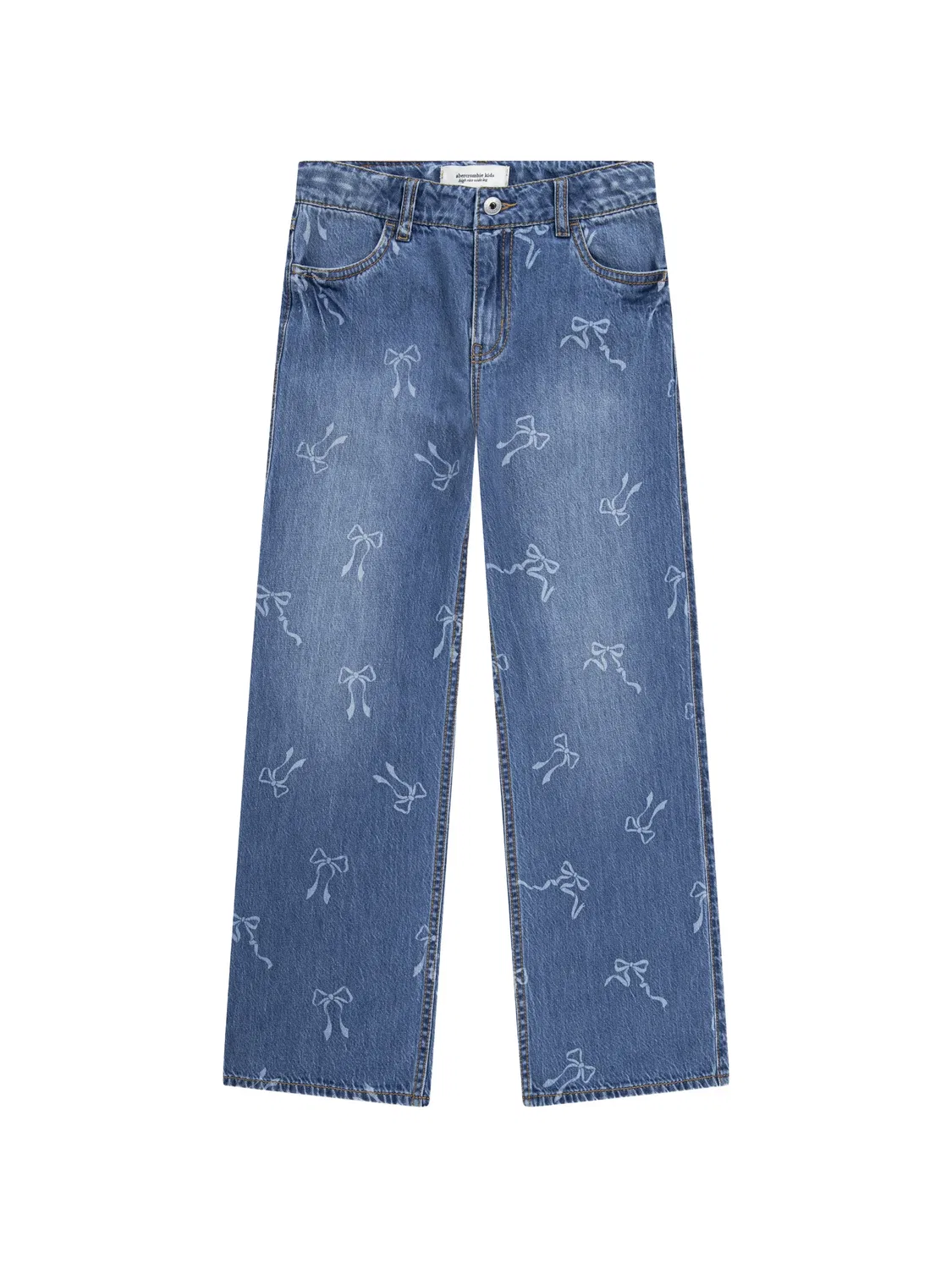 Широкие джинсы с принтом ABERCROMBIE FITCH KIDS