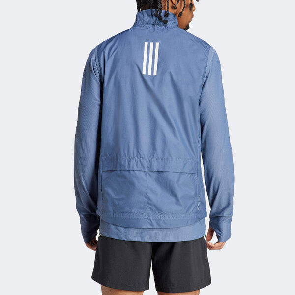Жилеты владеют бегом жилет азиатский размер Adidas, синий — фото 3