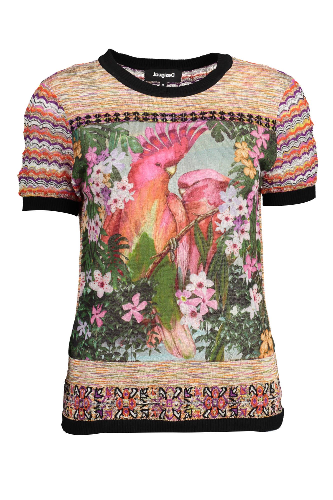 

Бежевая хлопковая женская футболка Desigual
