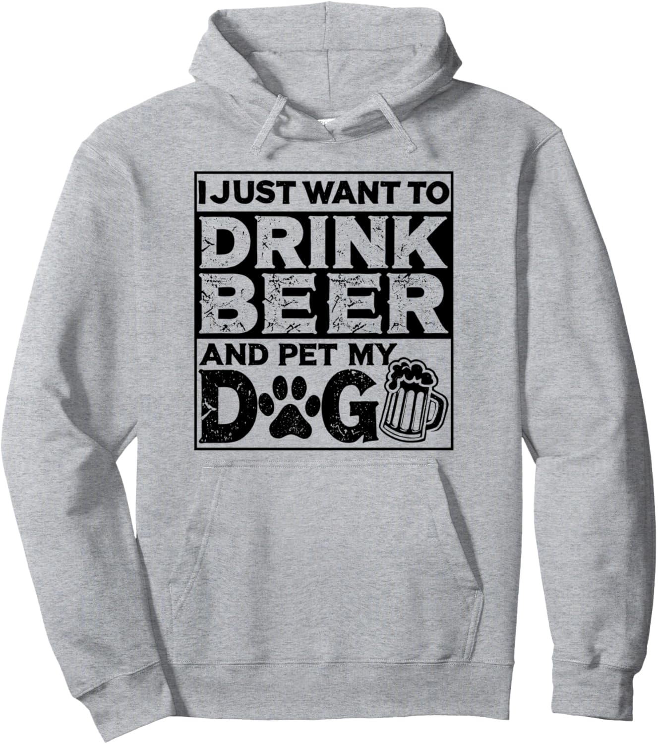 

Забавный любитель животных, который просто хочет пить пиво и гладить собак. Толстовка Dog Lover Apparel, серый