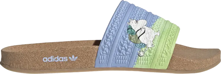 Кроссовки Moomin x Wmns Adilette Cork Slide 'Moomintroll', синий