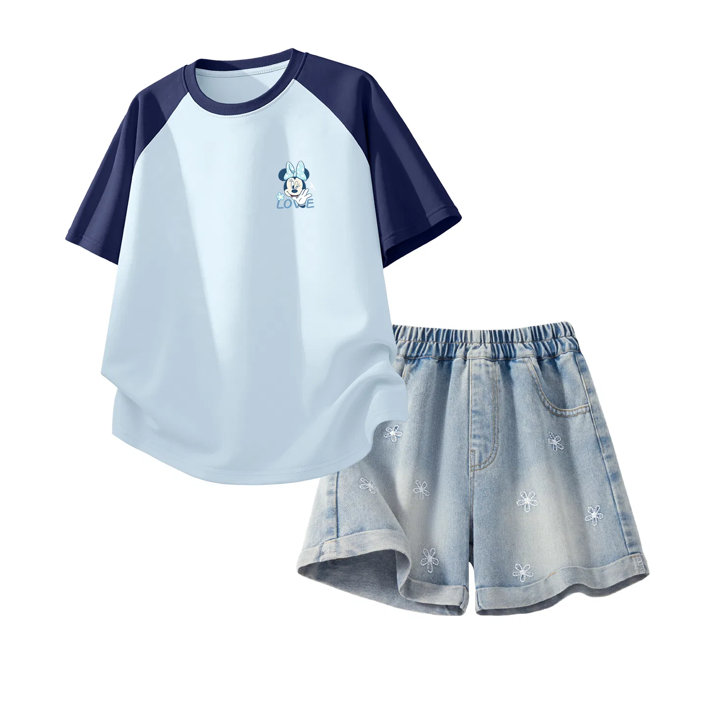 Детский спортивный костюм Casual Sportswear Disney с принтом Daisy Flower Clear Blue и Denim Blue — фото 4