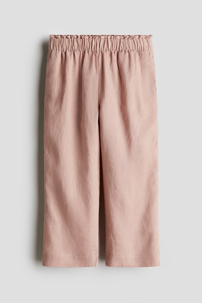 

Льняные брюки H&M, розовый