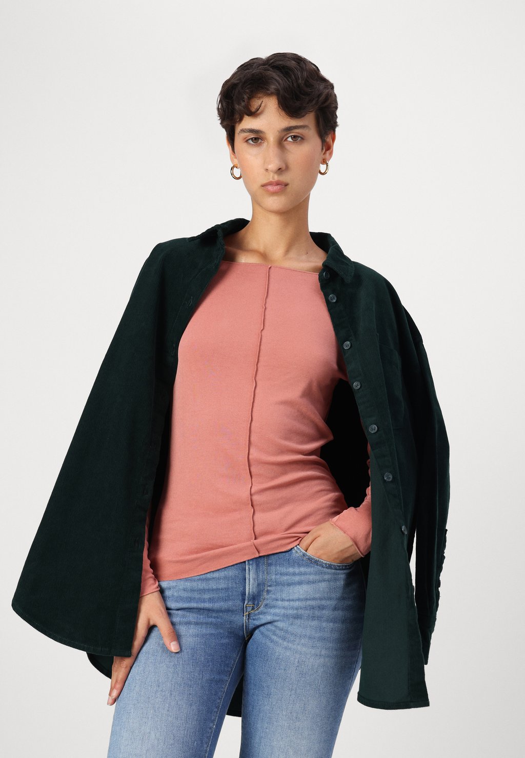 

Топ с длинными рукавами VMMAGGIE BOATNECK Aware, коралловый
