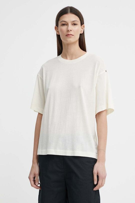 

Хлопковая футболка G-Star Raw, бежевый
