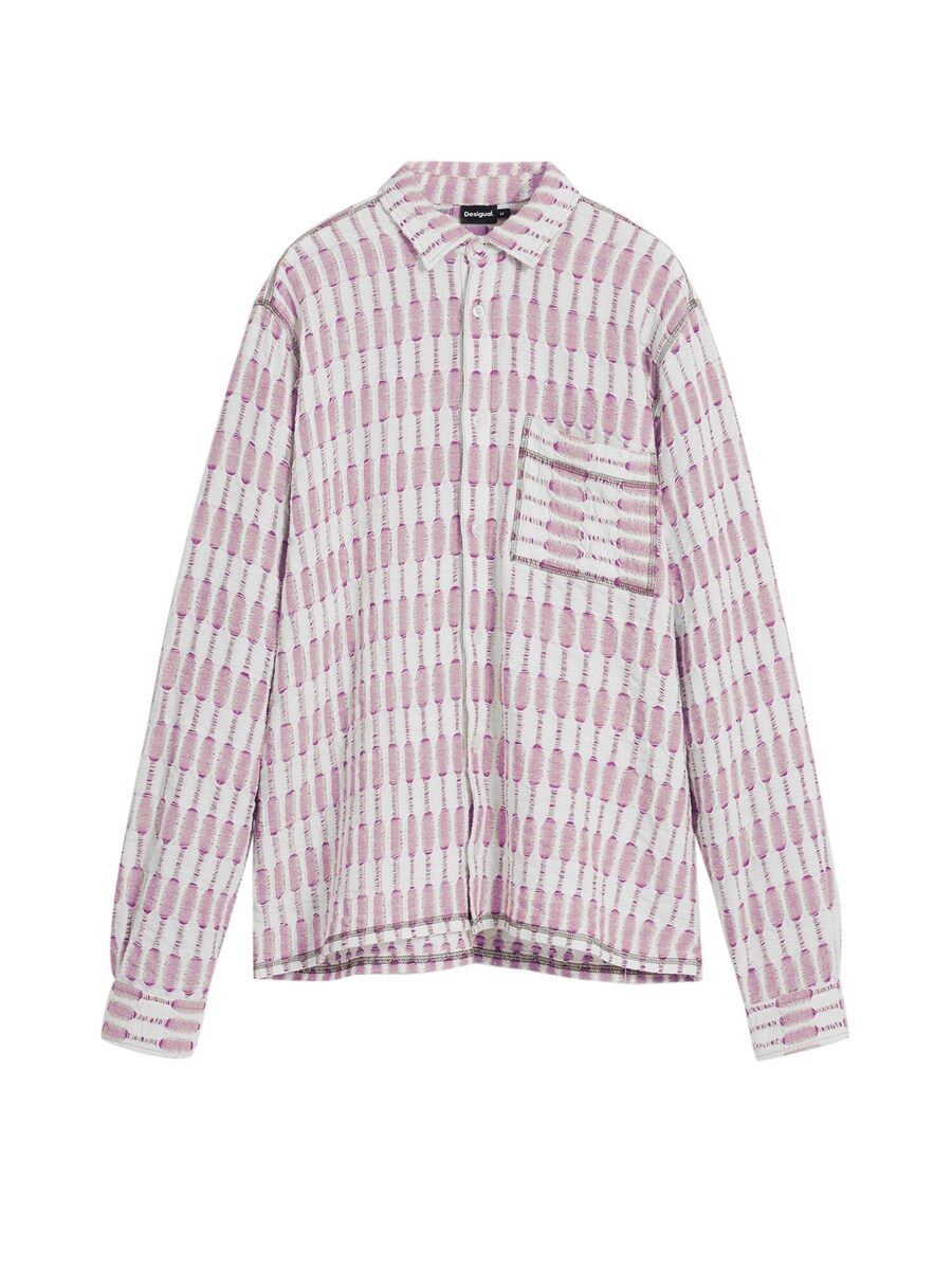 

Рубашка на пуговицах классического кроя Desigual, пастельно-красный