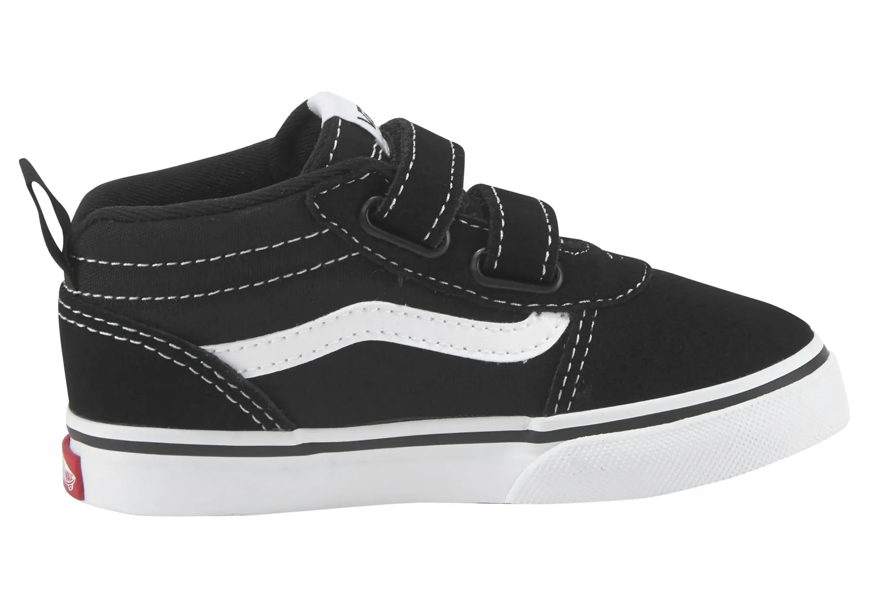 Детские кроссовки Vans Ward Mid V на липучке, черно-белый — фото 3