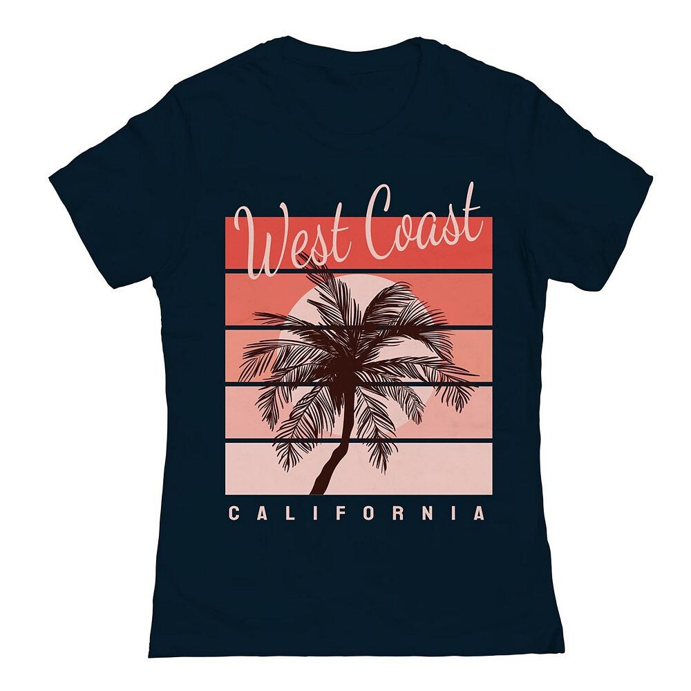 

Футболка Junior's West Coast Palms с рисунком COLAB89 by Threadless, цвет Midnight Navy