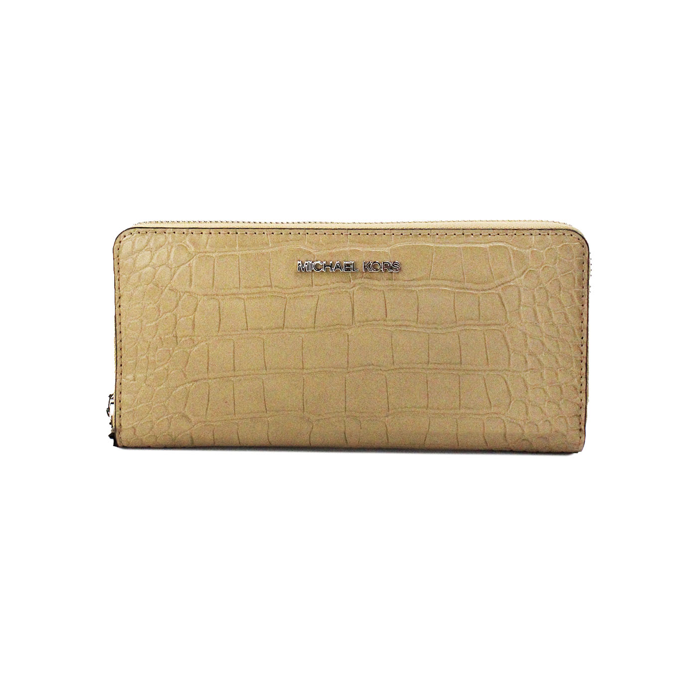 

Кошелек на запястье Jet Set Large Camel Animal Print из кожи Continental Michael Kors