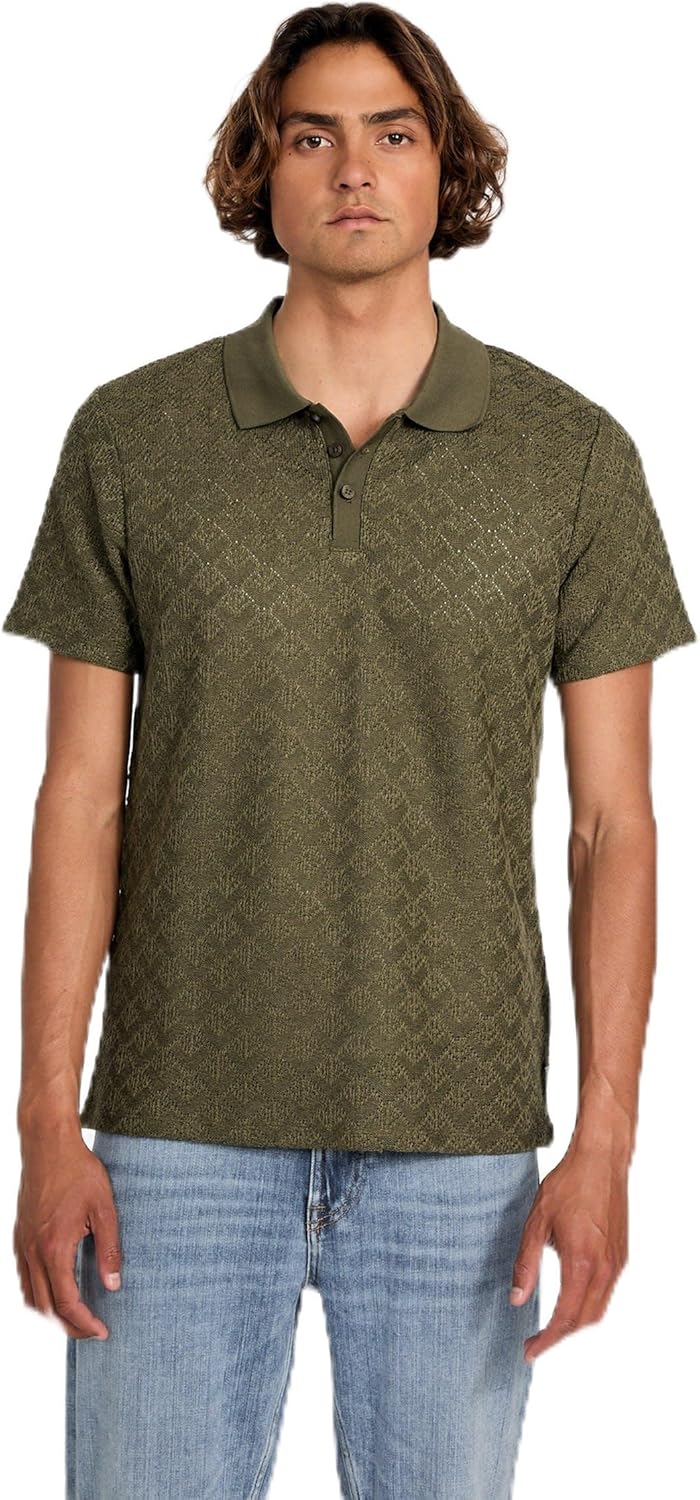 

GUESS Мужская короткая рукав Logan вязаный поло, Olive Morning, Хаки, GUESS Мужская короткая рукав Logan вязаный поло, Olive Morning