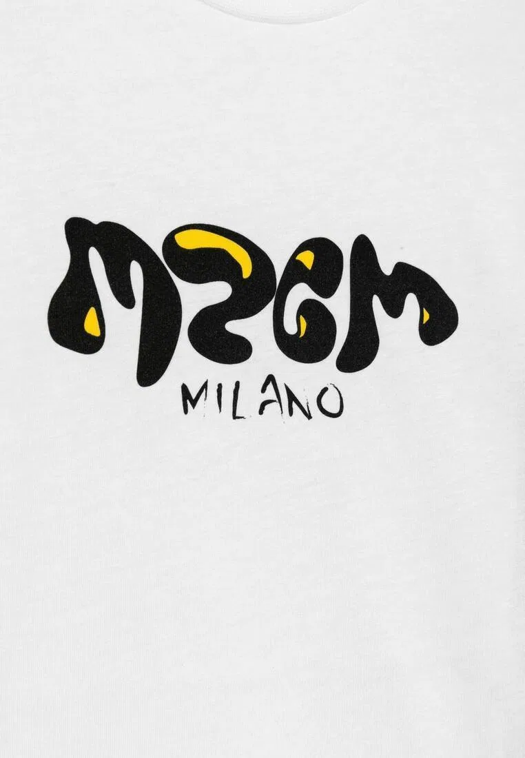 Футболка, хлопок, для детей Msgm, белый — фото 2