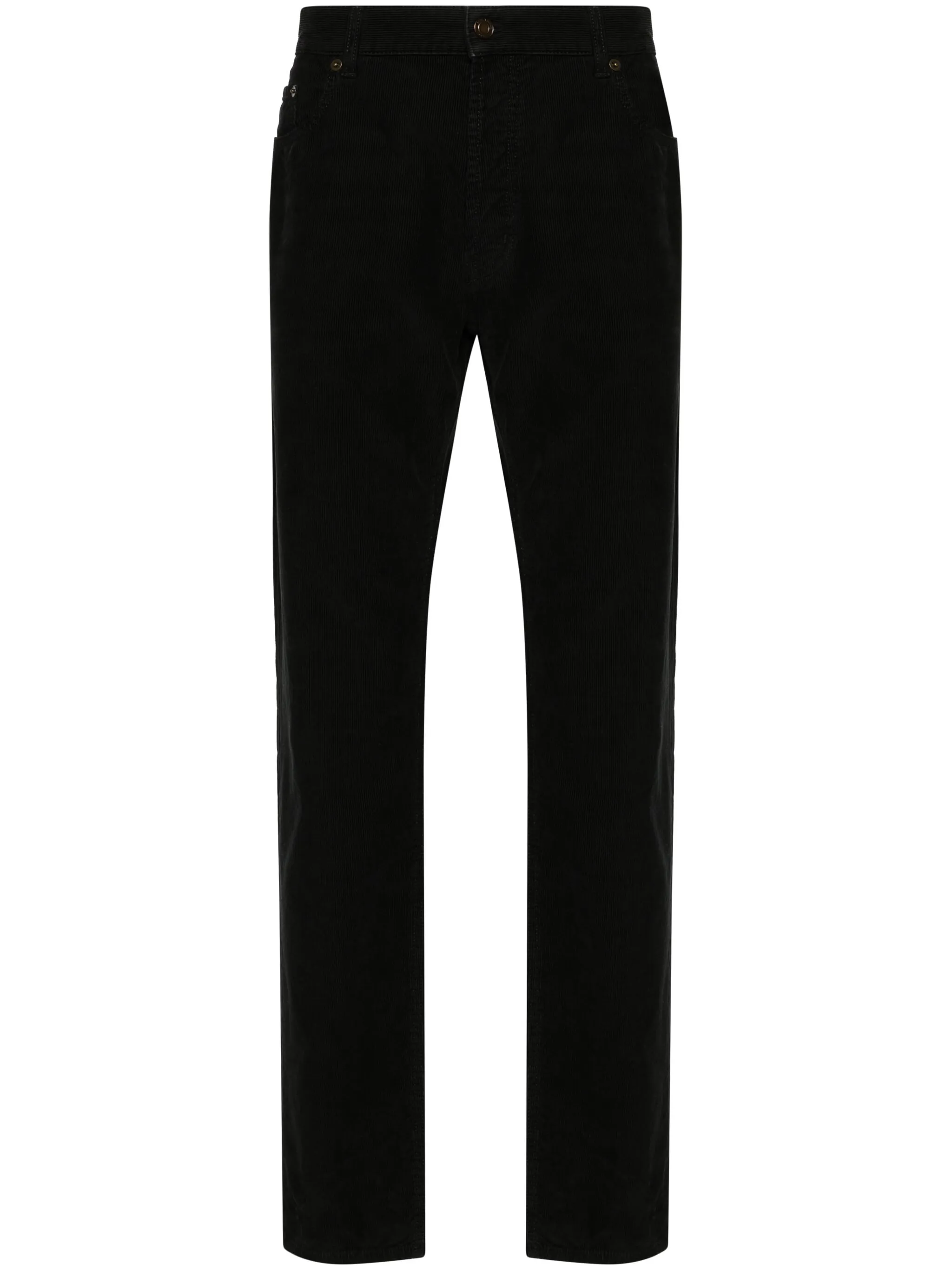 

Зауженные вельветовые брюки Saint Laurent, черный