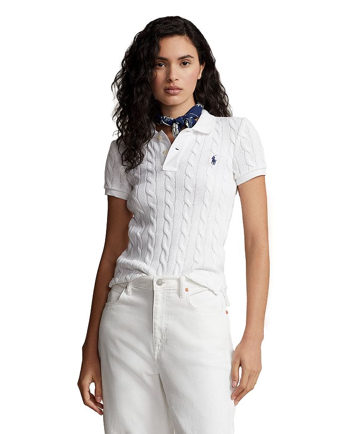 

Вязаный поло-свитер Ralph Lauren, белый