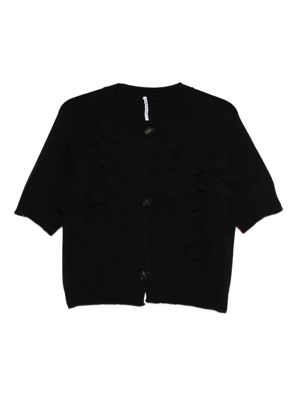 

Кардиган с цветочной аппликацией Liviana Conti, черный