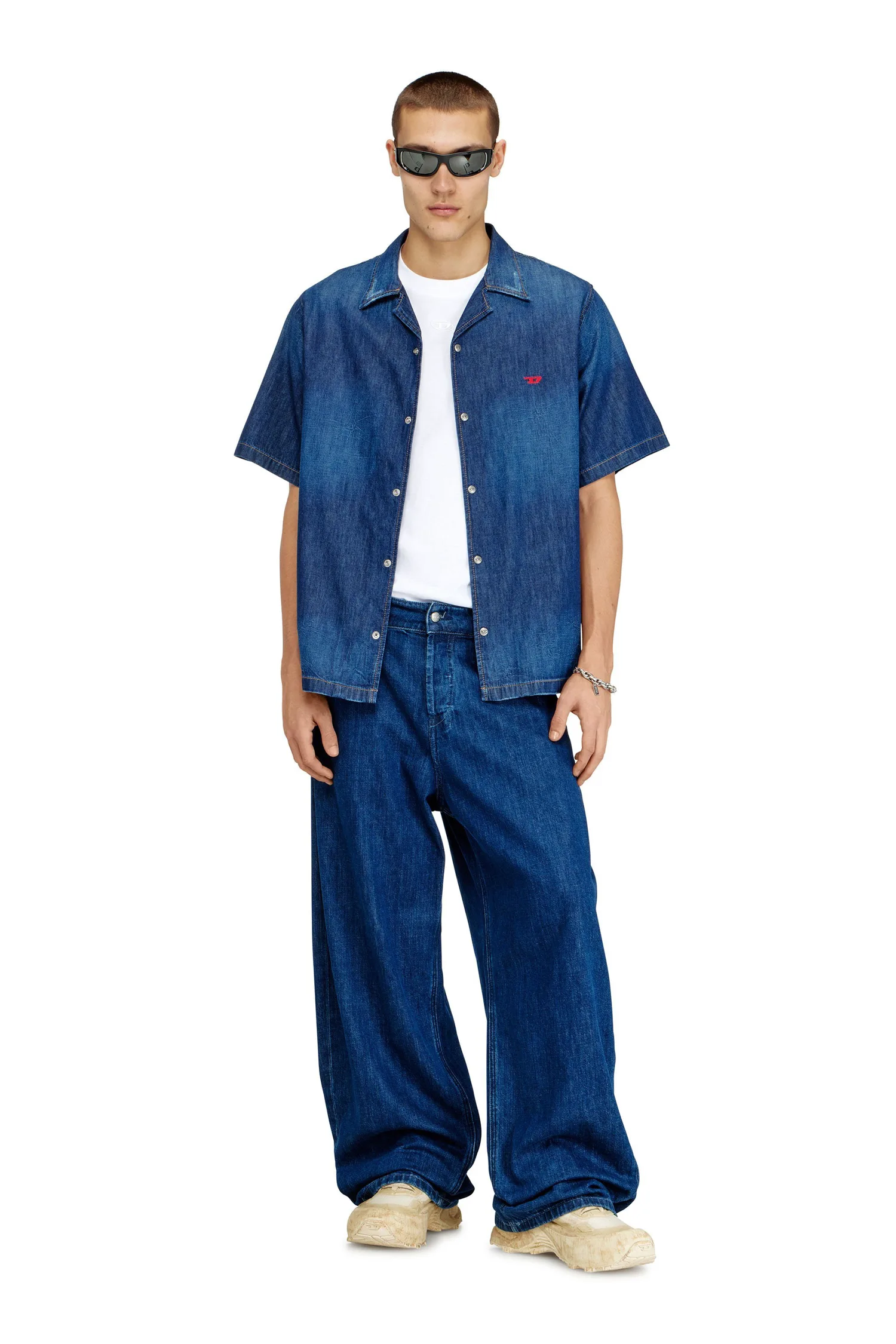 Мужская джинсовая рубашка D-NABIL-D Diesel, Dark indigo blue — фото 2