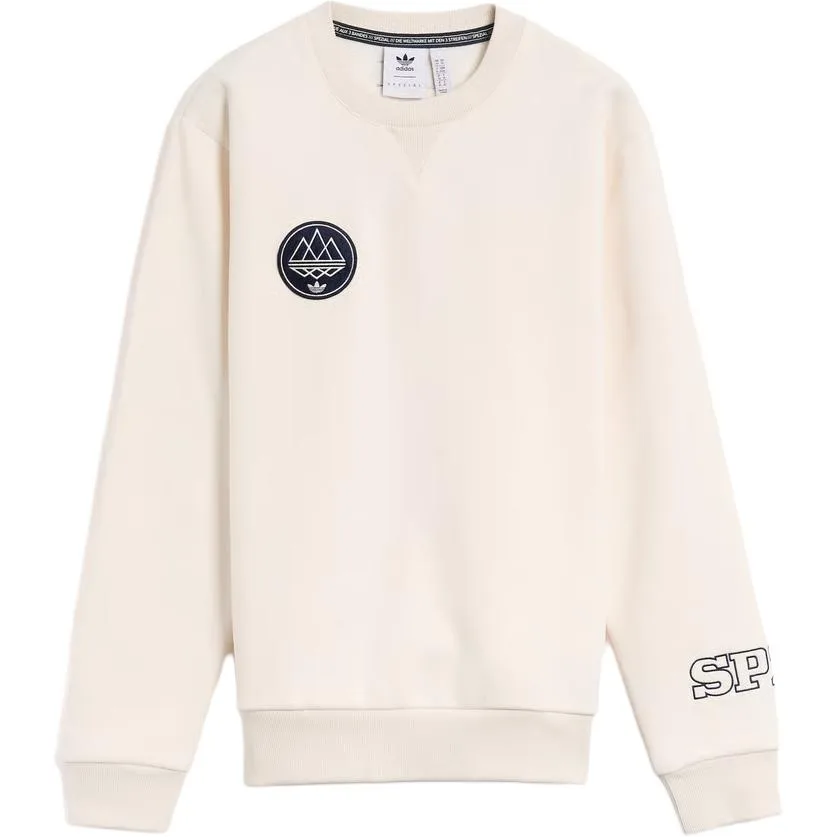 Spzl лого-патч свитшот с круглым вырезом Adidas Originals, белый