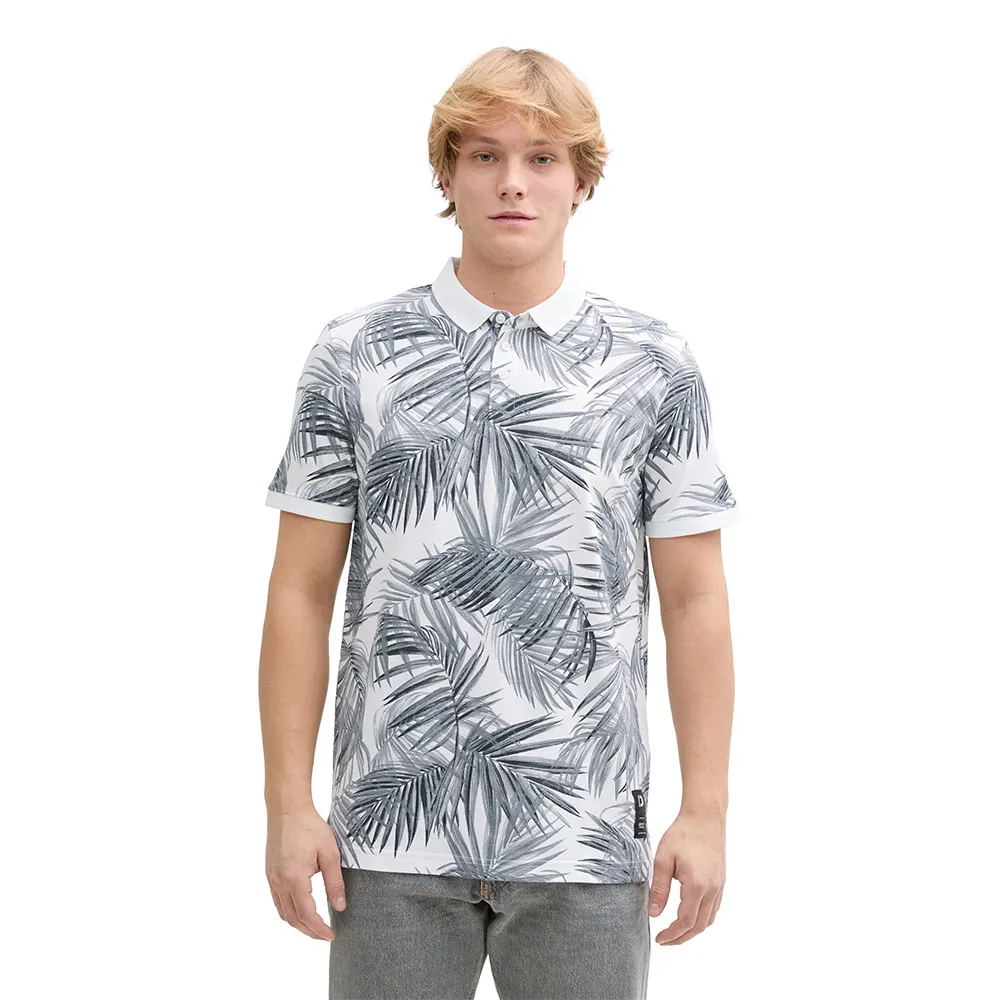

Поло с коротким рукавом Tom Tailor Allover Printed, белый