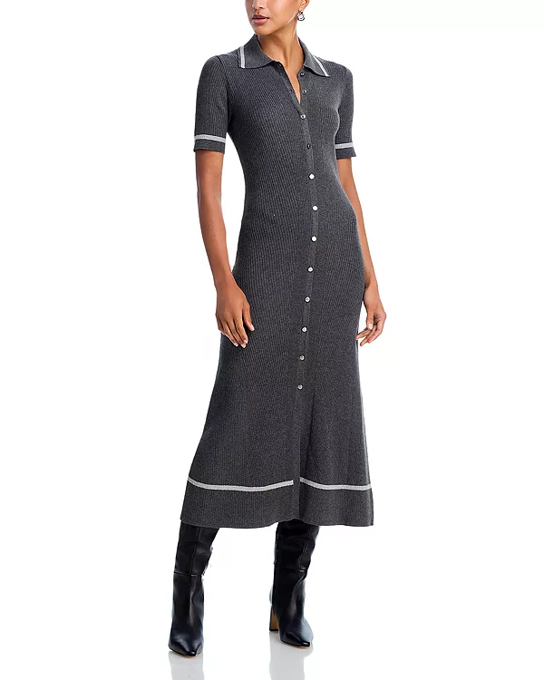 

Платье-Поло Kassy миди Rag & Bone, серый