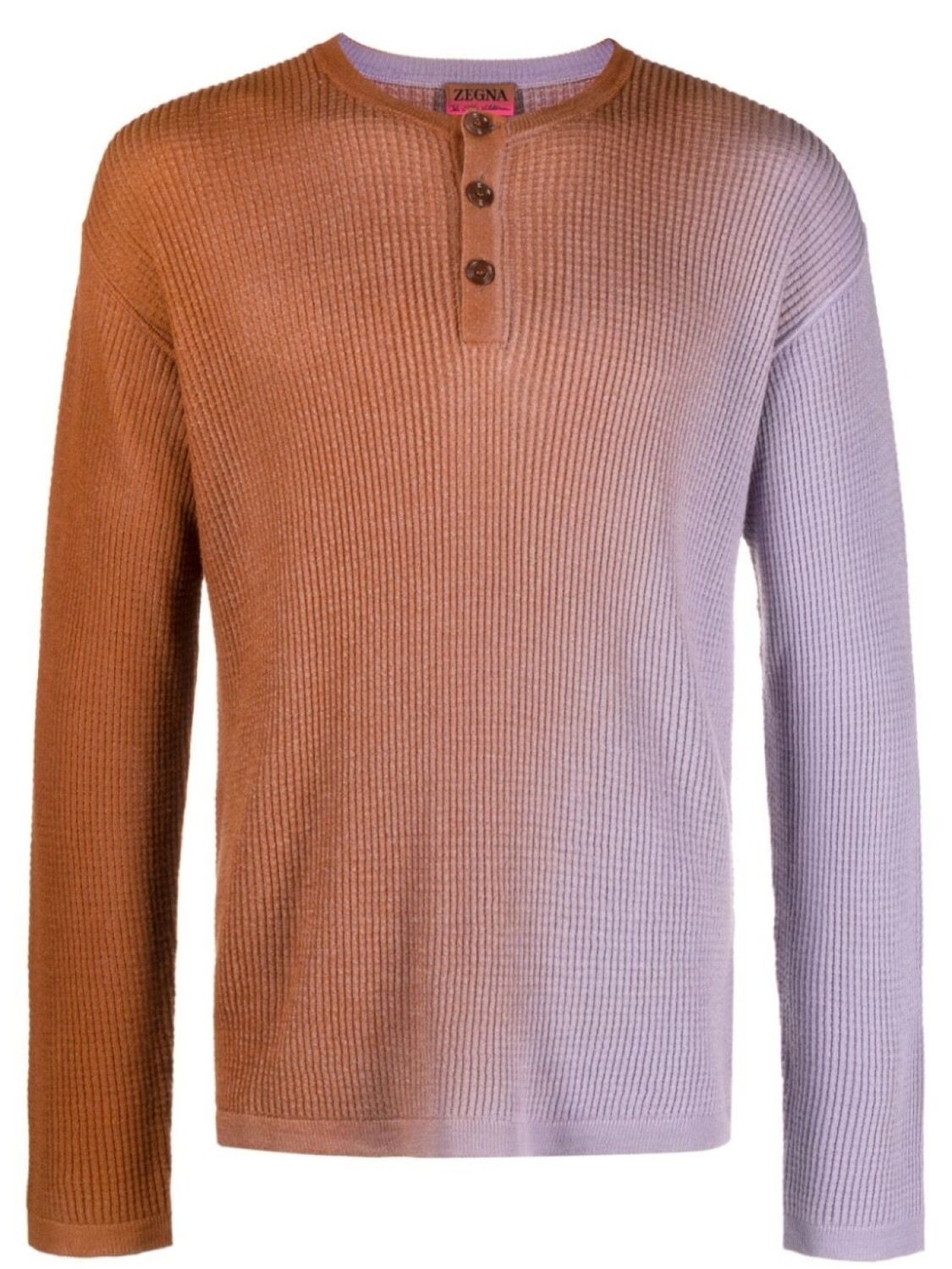 

Zegna фактурный джемпер из коллаборации с The Elder Statesman, коричневый