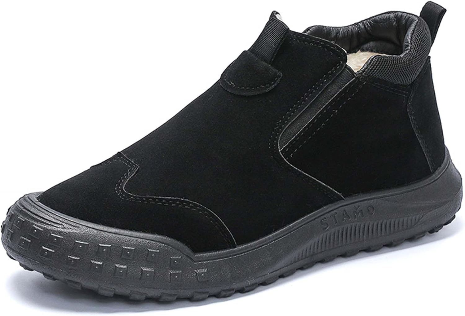 

Зимние водо- и морозостойкие плюшевые теплые сапоги с высоким голенищем, противоскользящие, повседневные и удобные для походов Generic, черный