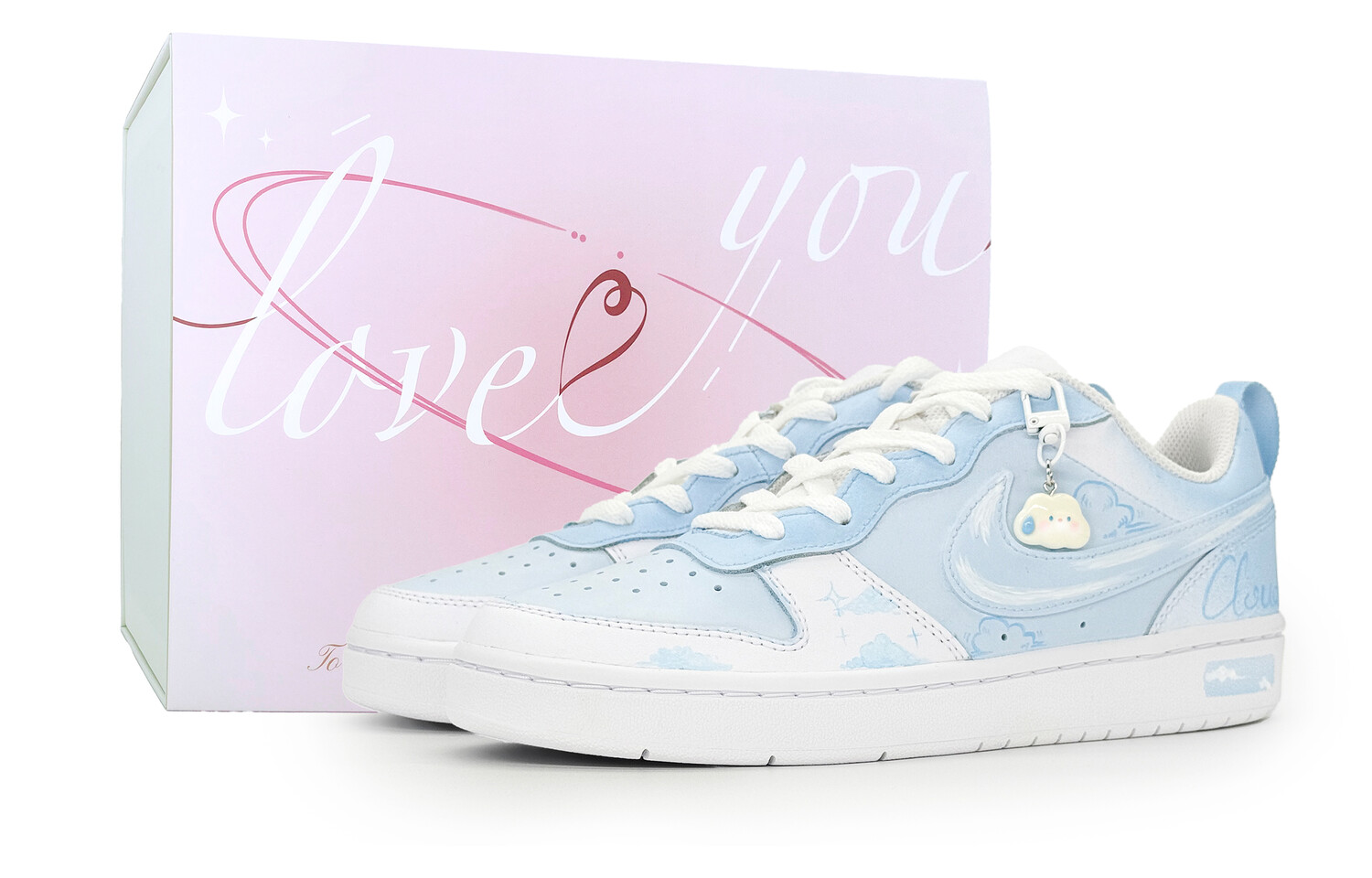 

Кроссовки Nike Court Borough Skateboard Shoes Women's Low-Top Blue, голубой, Синий, Кроссовки Nike Court Borough Skateboard Shoes Women's Low-Top Blue, голубой