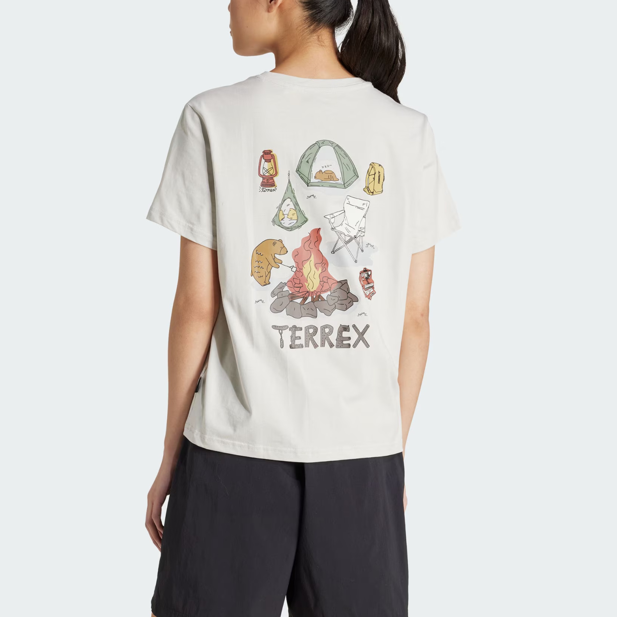 Футболка Terre Regular женская Track Gray Adidas, серый — фото 4
