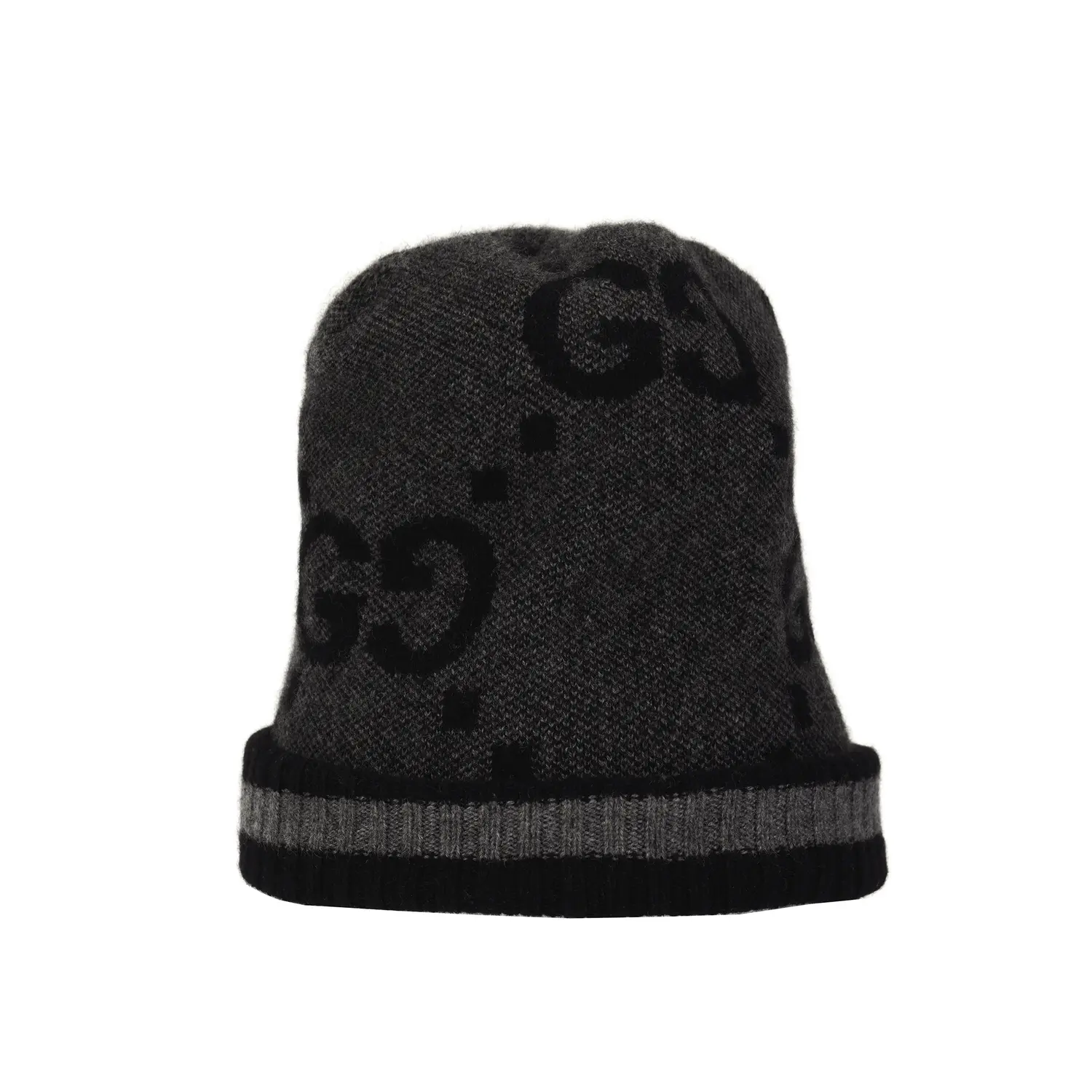

GUCCI Вязаная шапка с монограммой, Gray Black