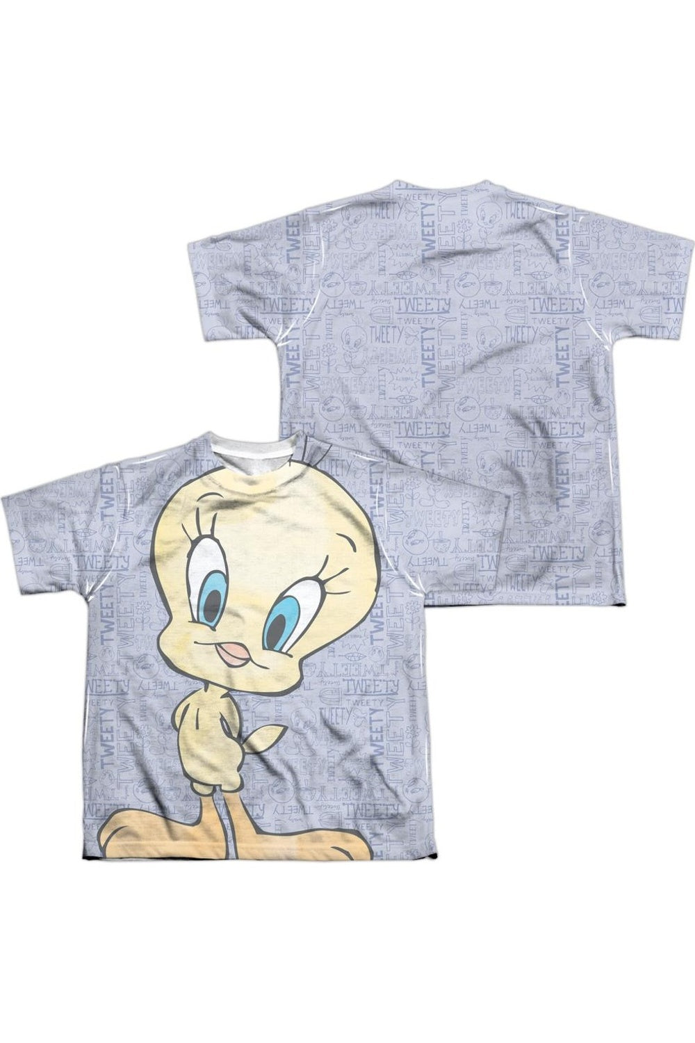 

Футболка с коротким рукавом для девочки с принтом Tweety из Looney Tunes (спереди и сзади) Gildan, белый