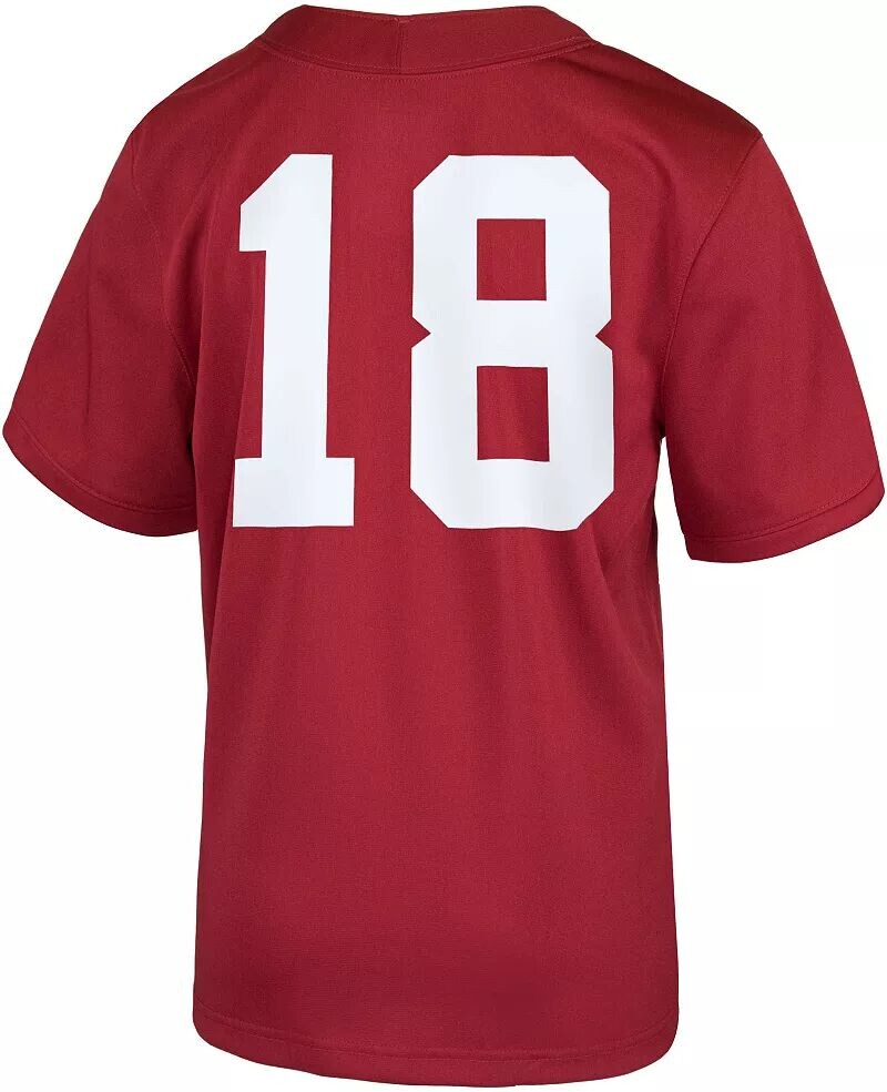 Футбольная Рубашка Nike Youth Alabama Crimson Tide # 18 Crimson Game — фото 3
