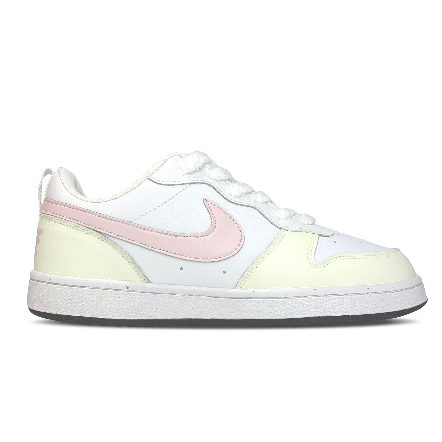 Nike Court Borough Light Pink Обувь для скейтбординга для детей и подростков, устойчивые к истиранию, низкие, розовые и желтые — фото 3