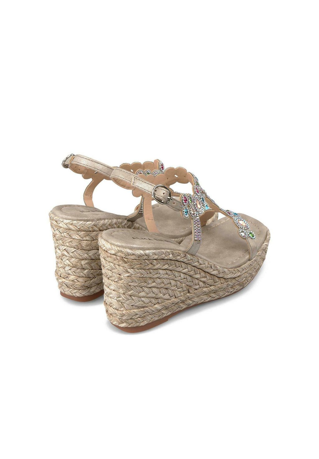 Босоножки на танкетке CON PUNTERA CUADRADA Y CIERRE CON HEBILLA - Platform sandals Alma en Pena, цвет Bronce — фото 4