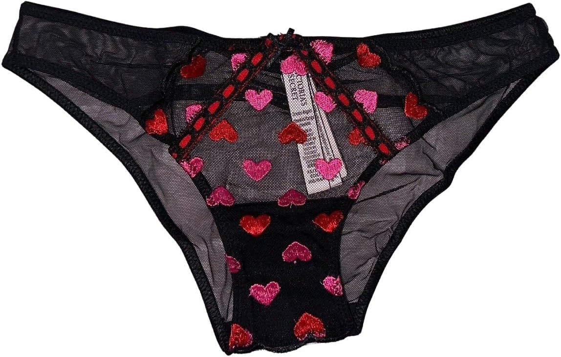 

Трусики-чики/слипы Victoria's Secret с вышитыми сердцами, разноцветные, новые, Multicolor Hearts