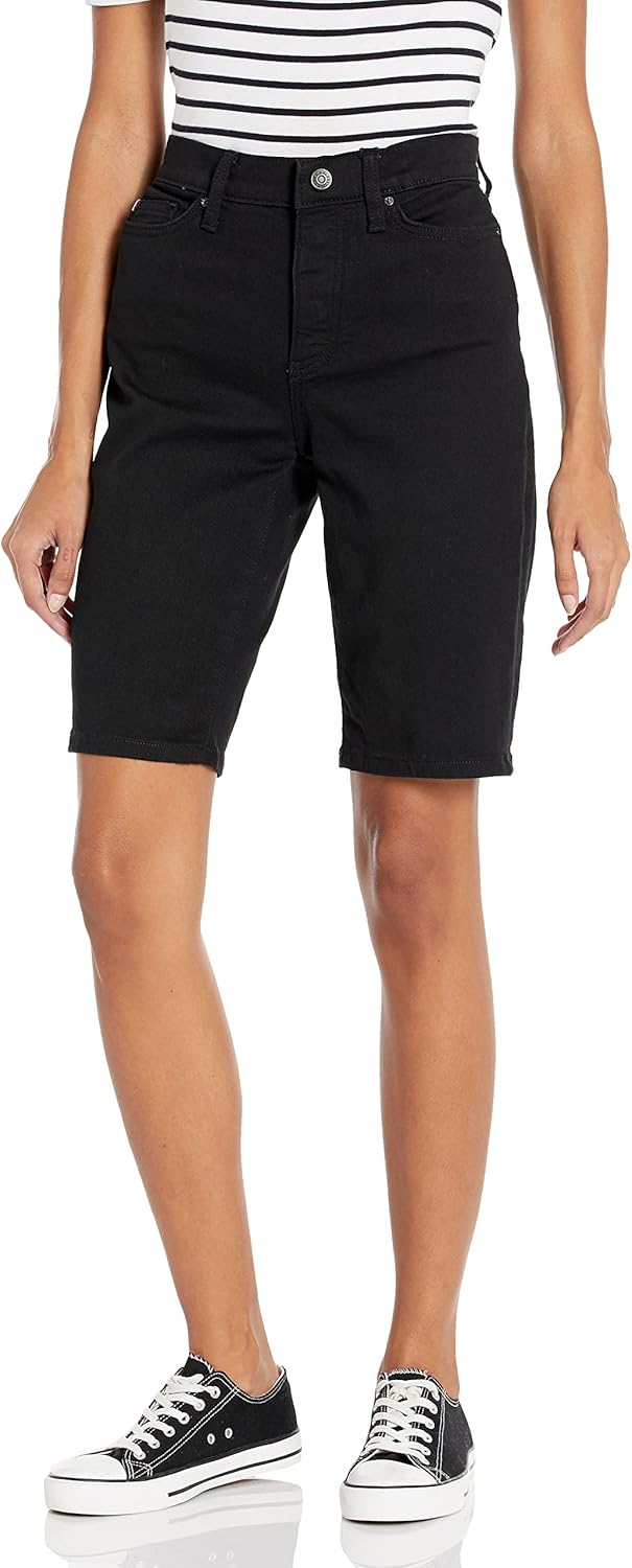 

Женские узкие шорты-бермуды Tommy Hilfiger, Black Denim