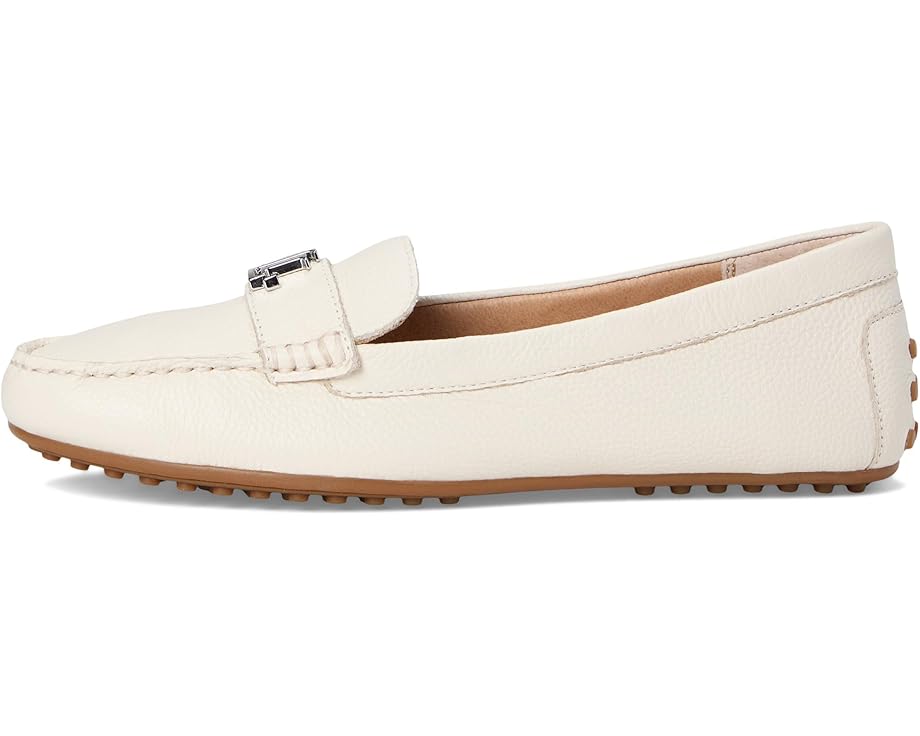 Лоферы Lauren Ralph Lauren Barnsbury Pebbled Leather Driver, цвет Soft White — фото 4