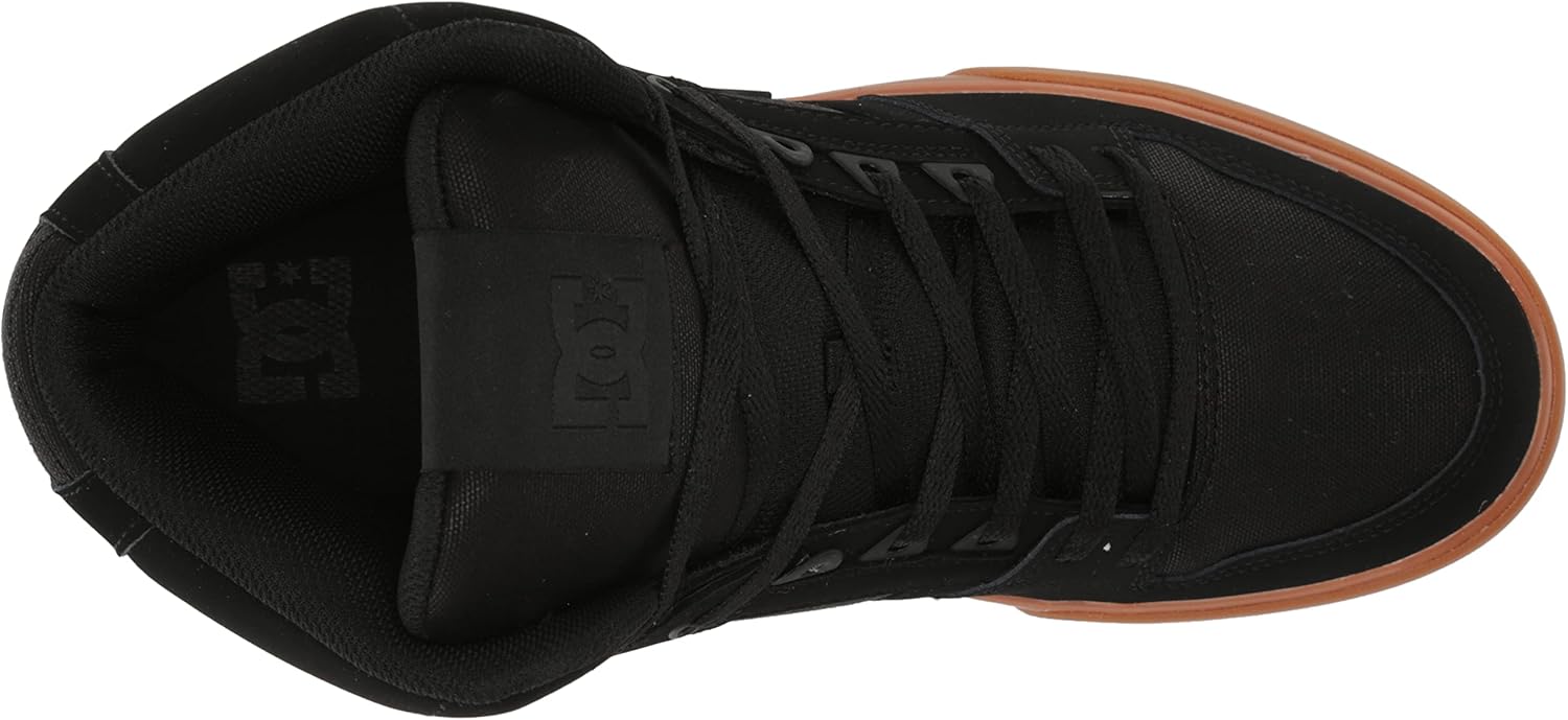 Мужские высокие кеды для скейтборда DC Men's Pure DC Shoes, черный — фото 4