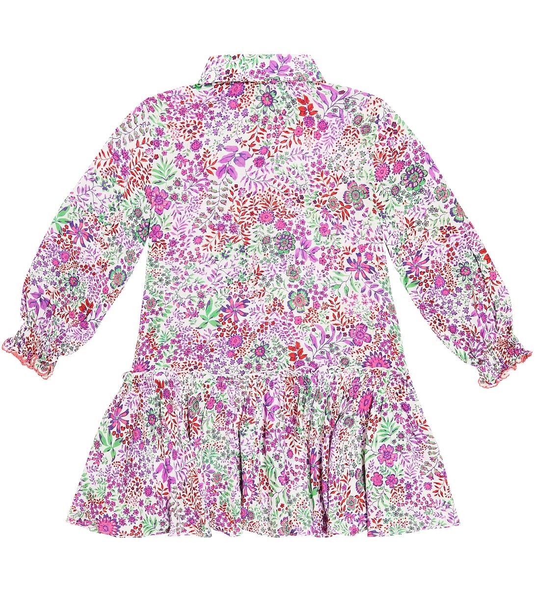 Платье tesorino с цветочным принтом Poupette St Barth Kids, фиолетовый — фото 4