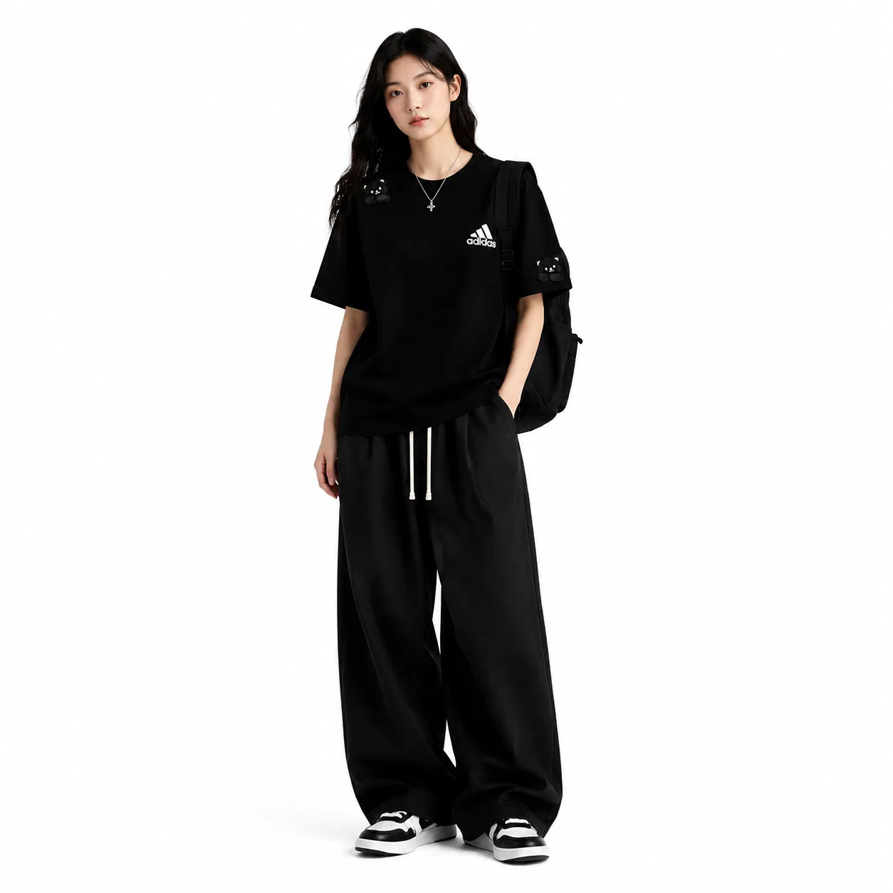 Футболка с принтом Adidas MUST HAVES Graffiti Black — фото 4
