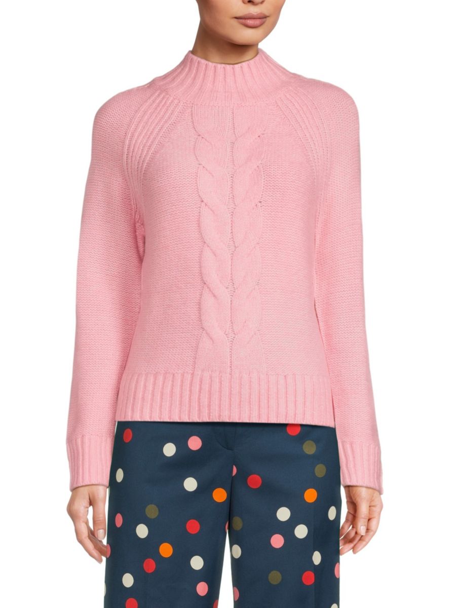 

Водолазка из толстой пряжи с косами Tommy Hilfiger, розовый