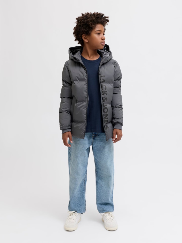 Зимняя куртка JJKAITO PUFER JACKET LN JNR в асфальте JACK & JONES Junior — фото 4