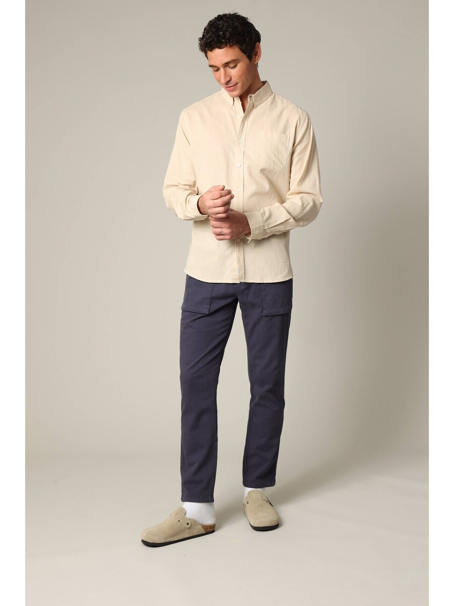 

Рубашка на пуговицах классического кроя Deeluxe Sole, светло-бежевый