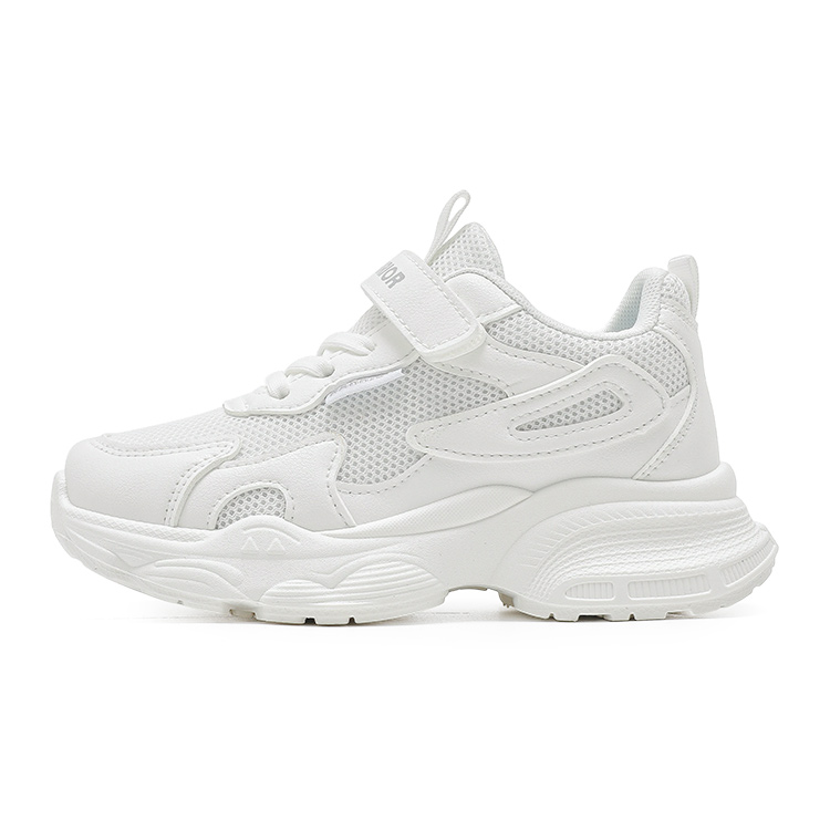 

Детские кроссовки для бега Low top белые, устойчивые к истиранию, легкие, с амортизацией и дышащие WARRIOR, белый