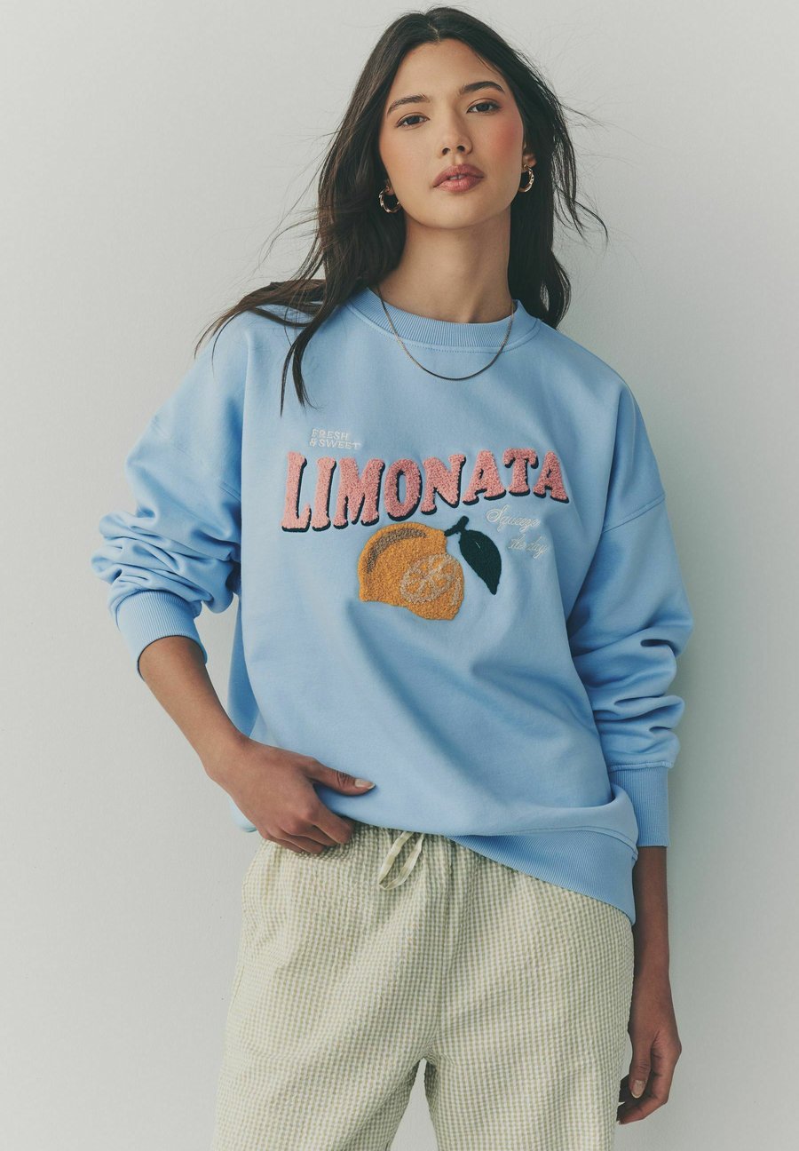 

Толстовка Next HEAVY EMBROIDERY GRAPHIC CREW NECK, Blue