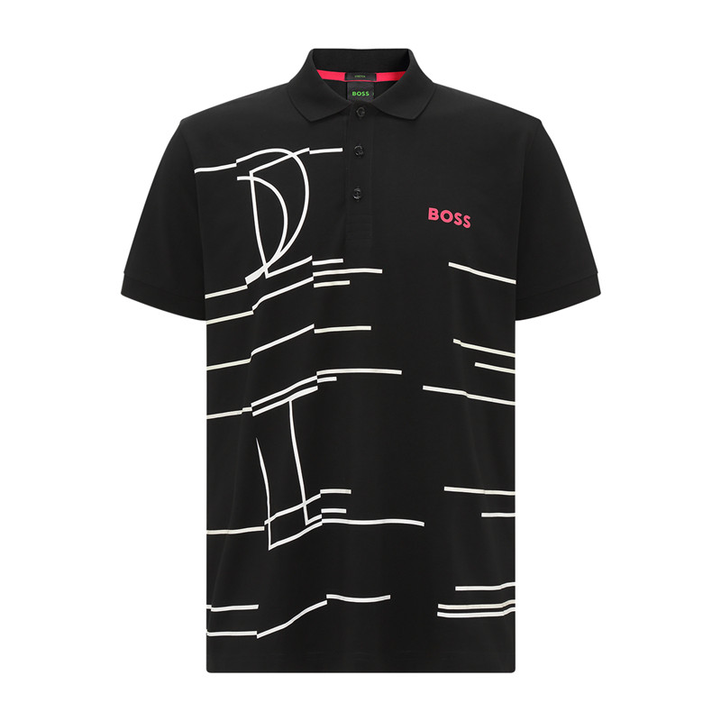 

HUGO BOSS Рубашка-поло мужская черная
