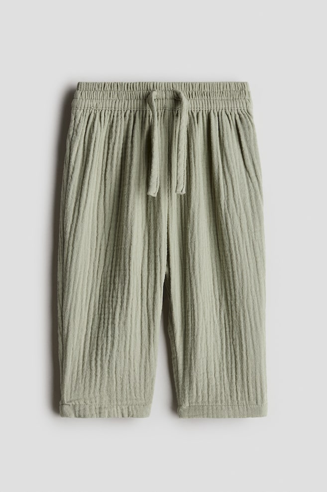 

Хлопковые брюки H&M, зеленый