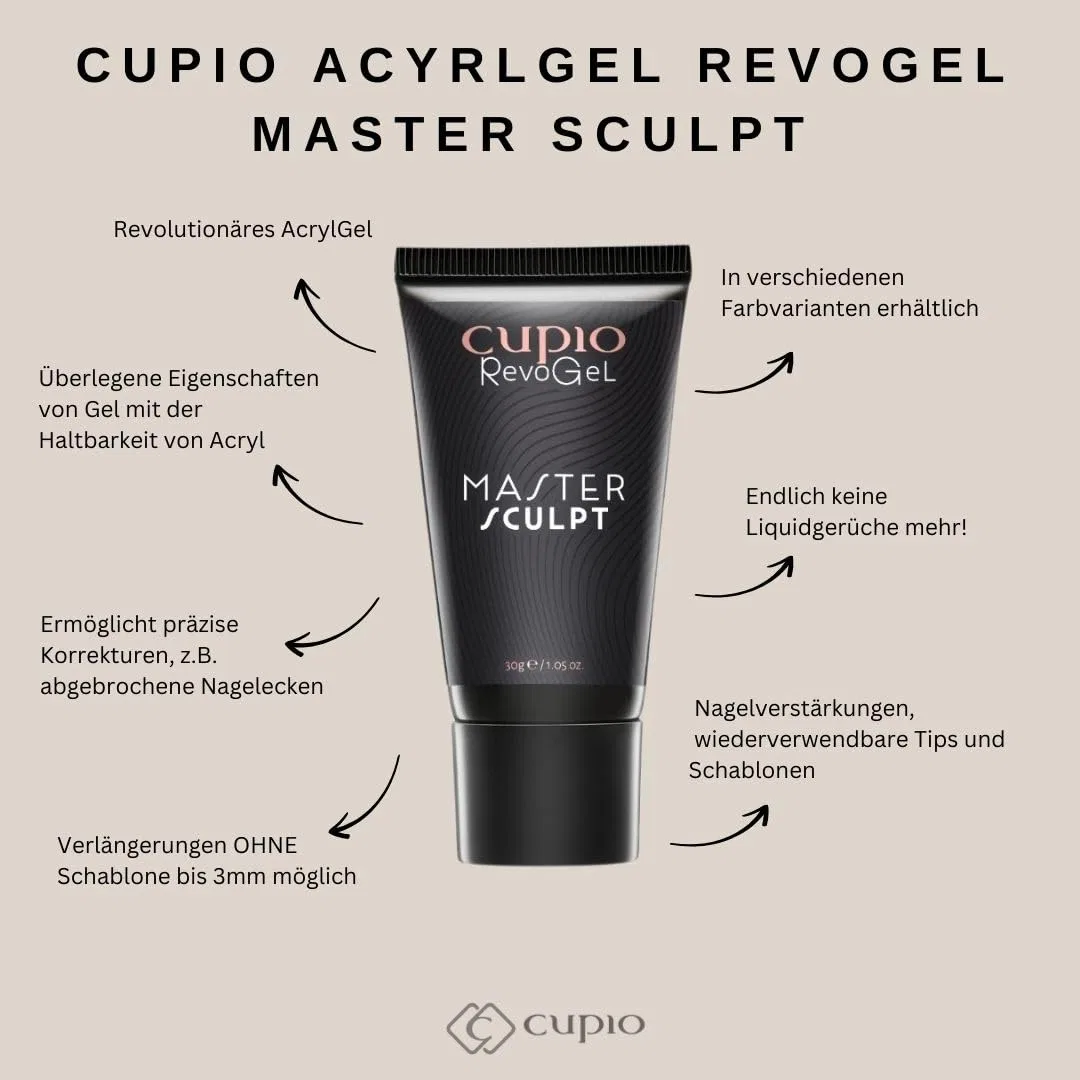 Акрил-гель RevoGel Master Sculpt Cupio Silk Milky, 30 г Cupio