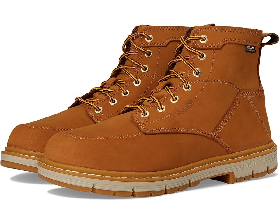 

Ботинки KEEN Utility San Jose 6" Soft Toe Waterproof 90 Degree Heel, цвет Bistre/Gum